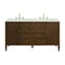 James Martin Vanities 60'' Double Vanity, Mid Century Walnut w/ 3 CM Lime Delight Quartz Top 485-V60D-WLT-3LDL - alternate 1